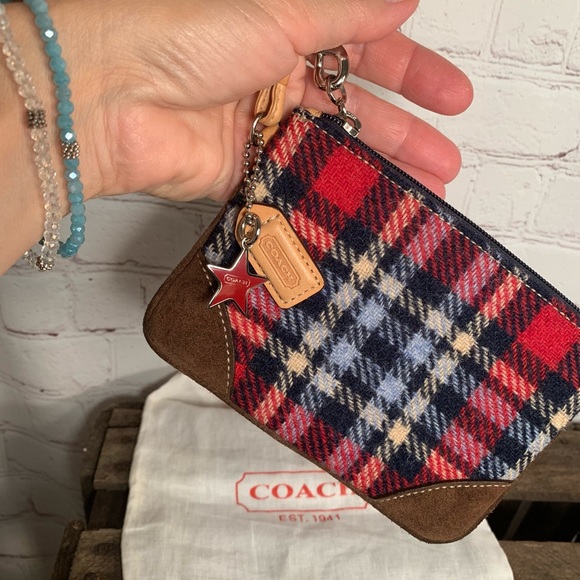 Coach Plaid Wool Wristlet Coin Change Purse(EUC) - Picture 15 of 16